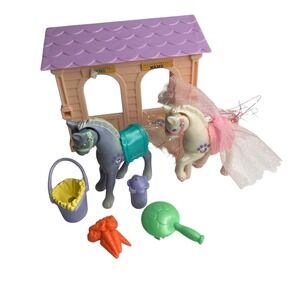 KENNER Littlest Pet Shop Vintage Sweetheart Ponies Moonglow Stable Horse Set